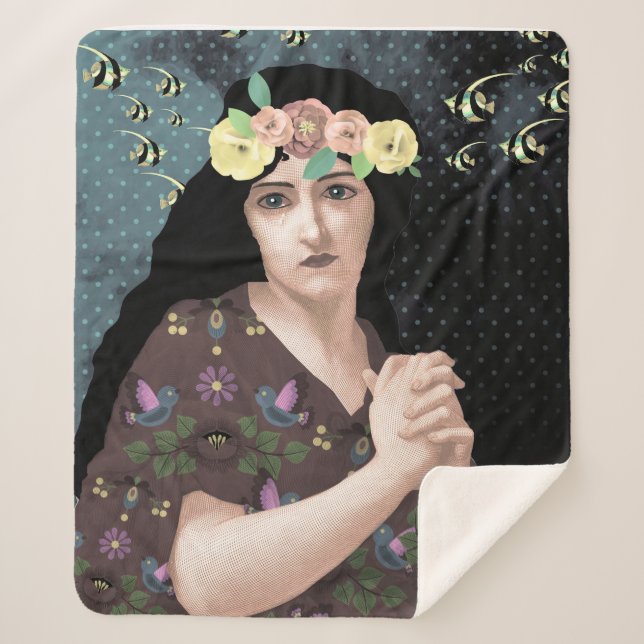 Porträtkunst Sherpadecke (Vorderseite)