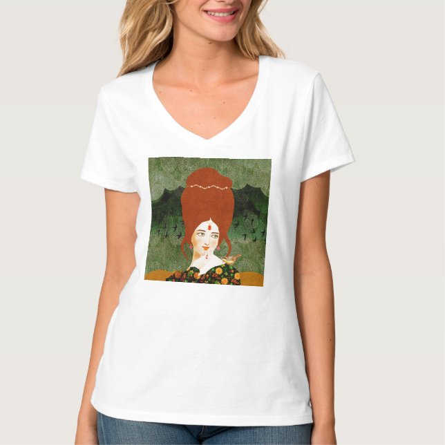 Porträtkunst T-Shirt (Vorderseite)