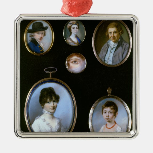 Porträtminiaturen, von LtoR und von TtoB: Sir Silbernes Ornament (Vorne)