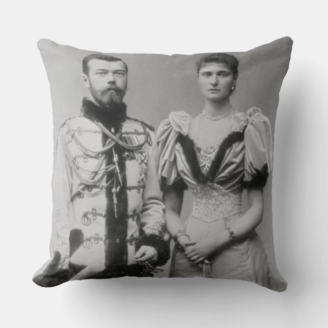 Porträtphotographie des Zars Nicholas II Kissen (Vorderseite)