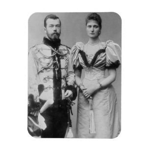 Porträtphotographie des Zars Nicholas II Magnet