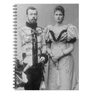 Porträtphotographie des Zars Nicholas II Notizblock