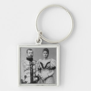 Porträtphotographie des Zars Nicholas II Schlüsselanhänger