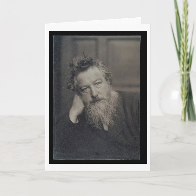 Porträtphotographie von William Morris (1834-96) Karte (Vorderseite)