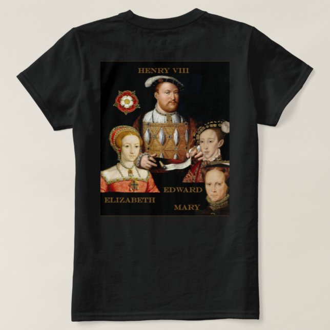 Porträts des Tudors T-Shirt (Design Rückseite)