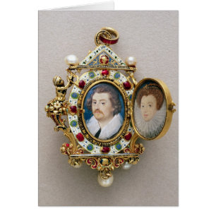 Porträts des unbekannten Mannes und der Frau,