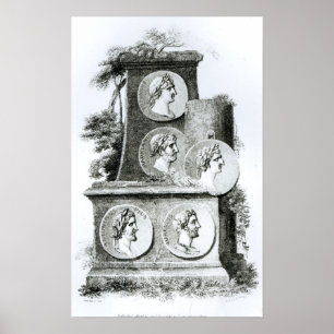 Porträts römischer Kaiser aus Poster