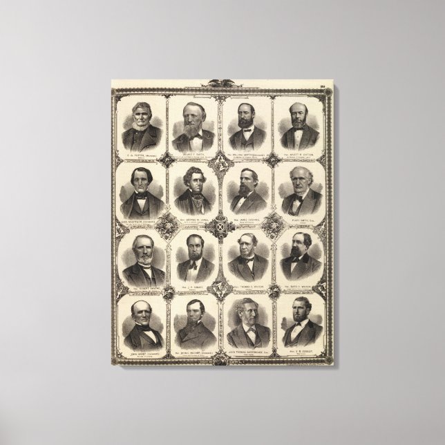 Porträts von EG Potter, Delano T Smith Leinwanddruck (Vorderseite)