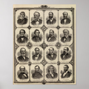 Porträts von EG Potter, Delano T Smith Poster