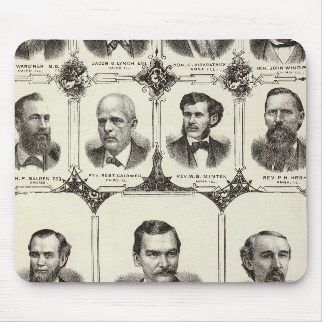 Porträts von Frau DLR Wardner Mousepad (Vorne)