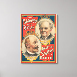 Porträts von P.T. Barnum und J.A. Bailey Leinwanddruck