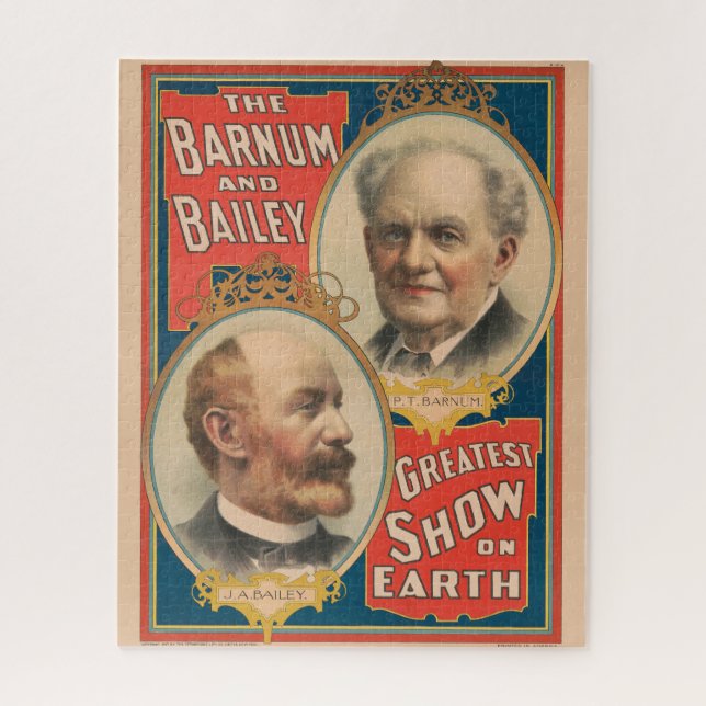 Porträts von P.T. Barnum und J.A. Bailey Puzzle (Vertikal)