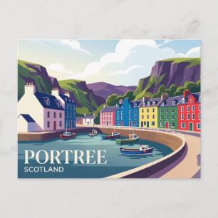 Portree, Insel Skye Schottland, Großbritannien Postkarte
