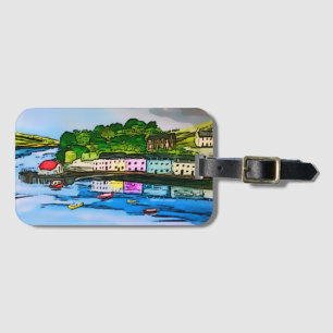 Portree Isle of Skye Scotland Malerei Gepäckanhänger