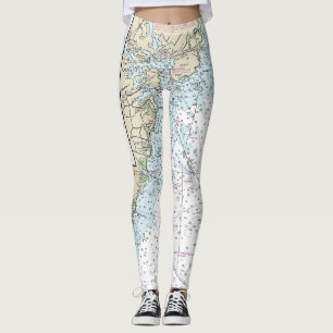 Portsmouth bis Cape Ann nautical Chart 13278 Leggings