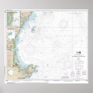 Portsmouth bis Cape Ann nautical Chart 13278 Poster