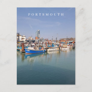 Portsmouth Boote sehen Postkarte