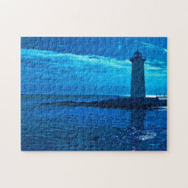 Portsmouth-Hafen - blaues Puzzlespiel Puzzle