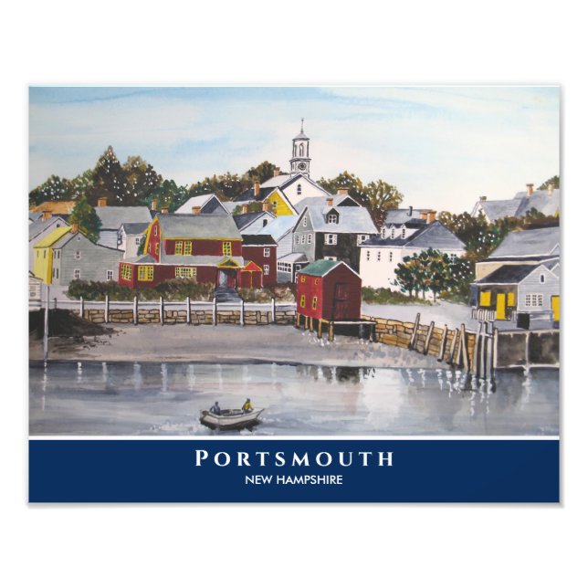 Portsmouth Harbour New Hampshire USA Malerei Fotodruck (Vorne)