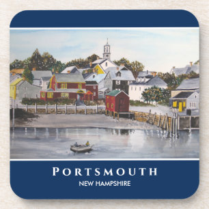 Portsmouth Harbour New Hampshire USA Malerei Getränkeuntersetzer