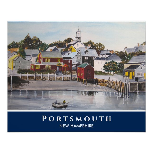 Portsmouth Harbour New Hampshire USA Malerei Poster (Vorderseite)