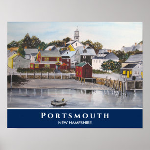 Portsmouth Harbour New Hampshire USA Malerei Poster
