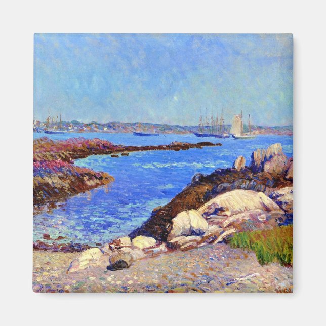 Portsmouth Harbour, NH Fine Art Malerei, Magnet (Vorne)