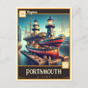 Portsmouth, Jungfrau   Vintage Postkarte