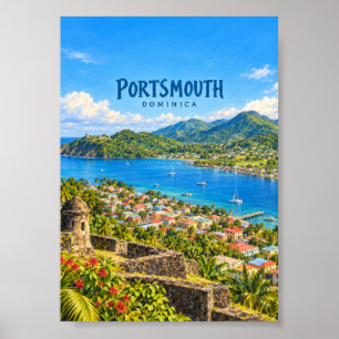 Portsmouth Malerische Reise Kunst Poster