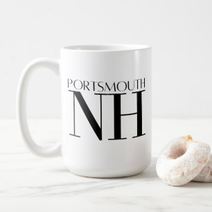 Portsmouth New Hampshire Schwarz-Weiß Kaffeetasse