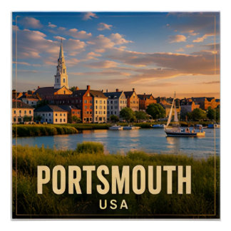 Portsmouth New Hampshire USA Seacoast Reise ⚓ Poster