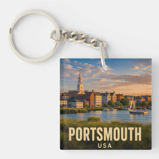 Portsmouth New Hampshire USA Seacoast Reise ⚓ Schlüsselanhänger