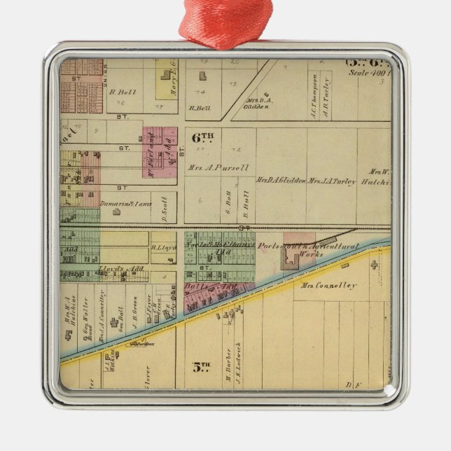 Portsmouth, Ohio Ornament Aus Metall (Vorne)