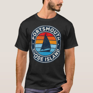 Portsmouth Rhode Island RI Vintag Sailboat Retro T-Shirt