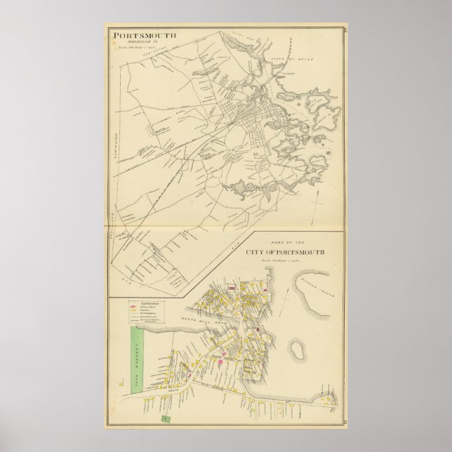 Portsmouth, Stadt Portsmouth Poster (Vorne)