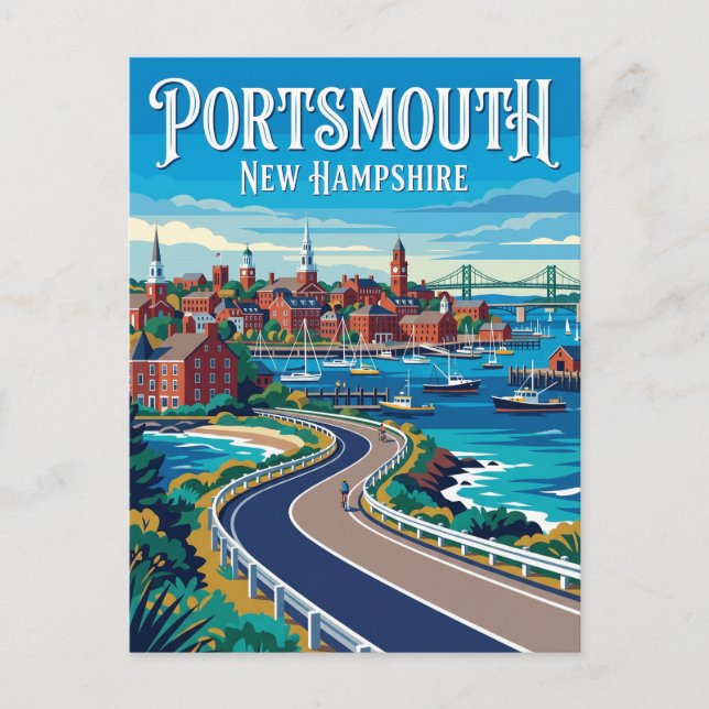 Portsmouth USA Postkarte (Vorderseite)