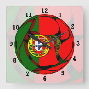Portugal #1 quadratische wanduhr