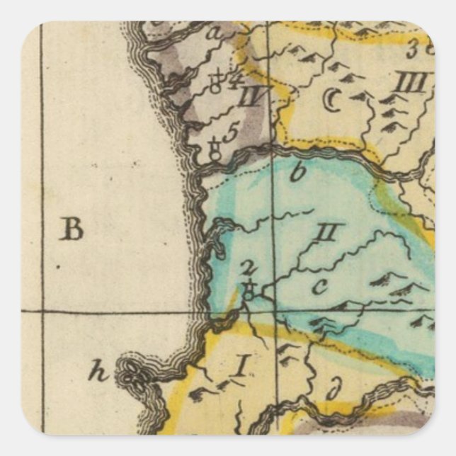 Portugal 2 quadratischer aufkleber (Vorderseite)