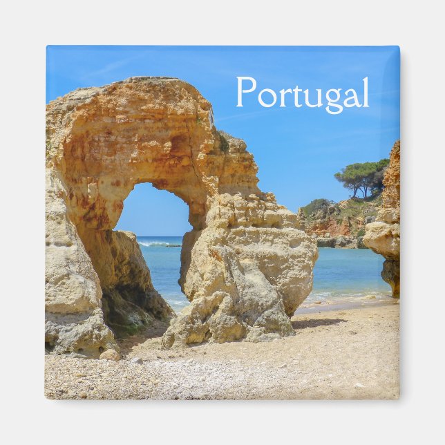 Portugal Algarve Beach Souvenir Magnet (Vorne)