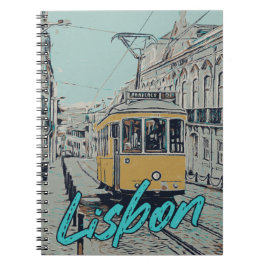 Portugal Aussicht auf Lissabon mit der ikonischen  Notizblock