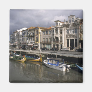 Portugal, Aveiro. Moliceiros (Algen sammelnde Boot Magnet