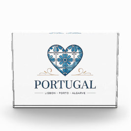 Portugal Azulejo Heart Acrylic Photo Block – Portu