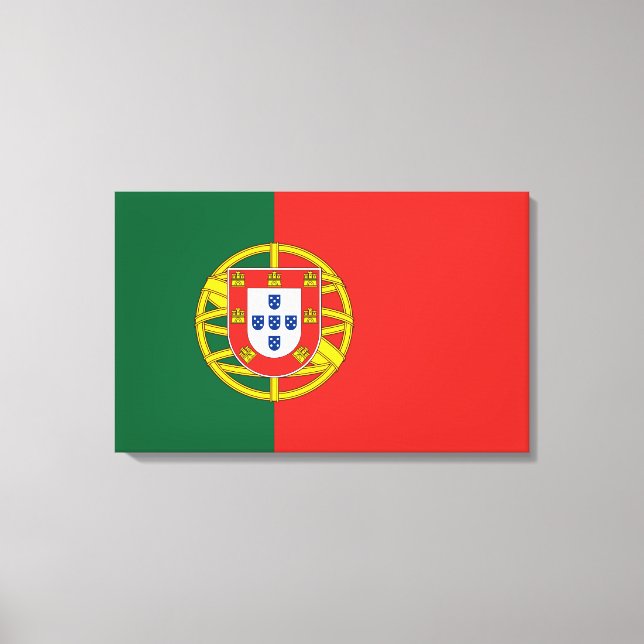 Portugal: Bandeira De Portugal Leinwanddruck (Vorderseite)