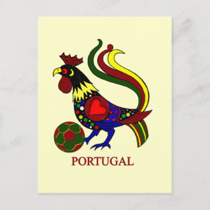 Portugal barcelos "galo" jogador de futebol postkarte