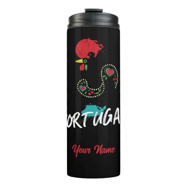 Portugal Barcelos Hahnensymbol Thermal Tumbler Thermosbecher (Vorderseite)