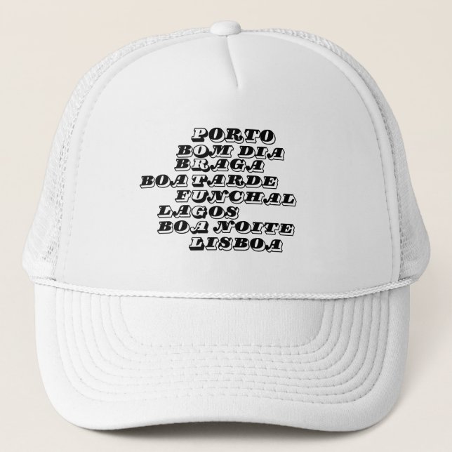 Portugal Bom Dia Boa Tarde Boa Noite Baseball Cap Truckerkappe (Vorderseite)