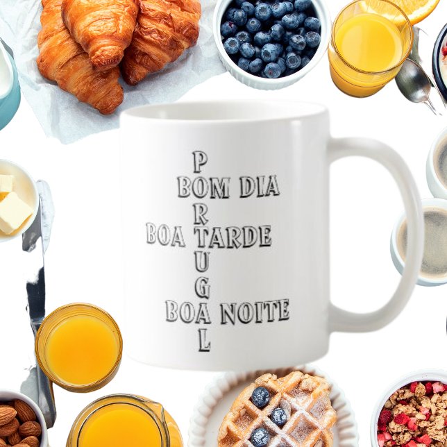 Portugal Bom Dia Boa Trade Boa Noite White Coffee Kaffeetasse (Von Creator hochgeladen)