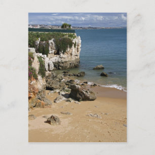 Portugal, Cascais. Praia da Rainha, ein Strand in Postkarte