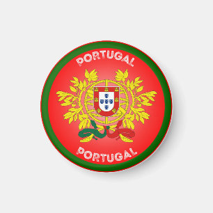Portugal Coat of Arms Circle Shape Magnet