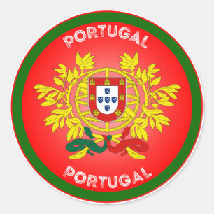 Portugal Coat of Arms Circle Shape Runder Aufkleber